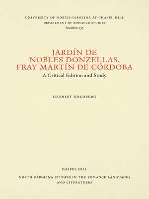 cover image of Jardín de nobles donzellas by Fray Martín de Córdoba